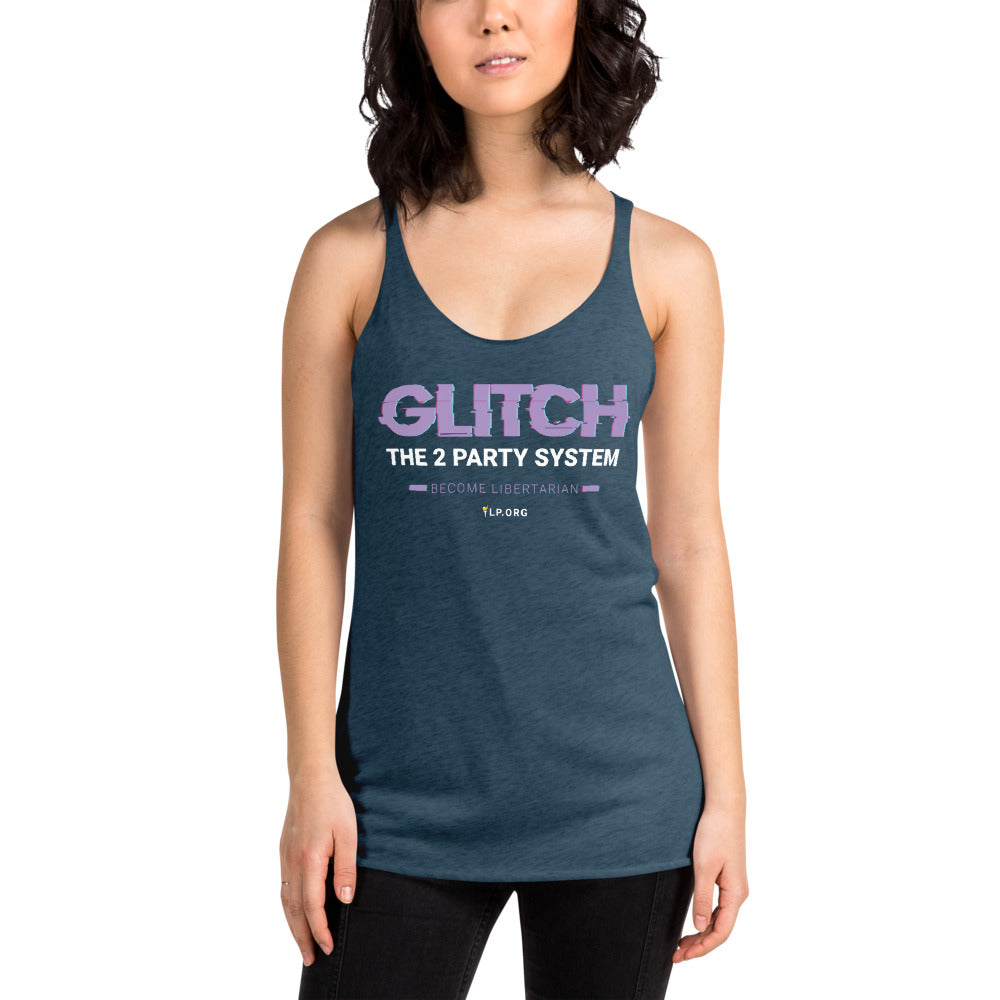 Glitch the Two Party System - Women's Racerback Tank