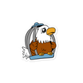 Caged Freedom Cartoon Bubble-free stickers