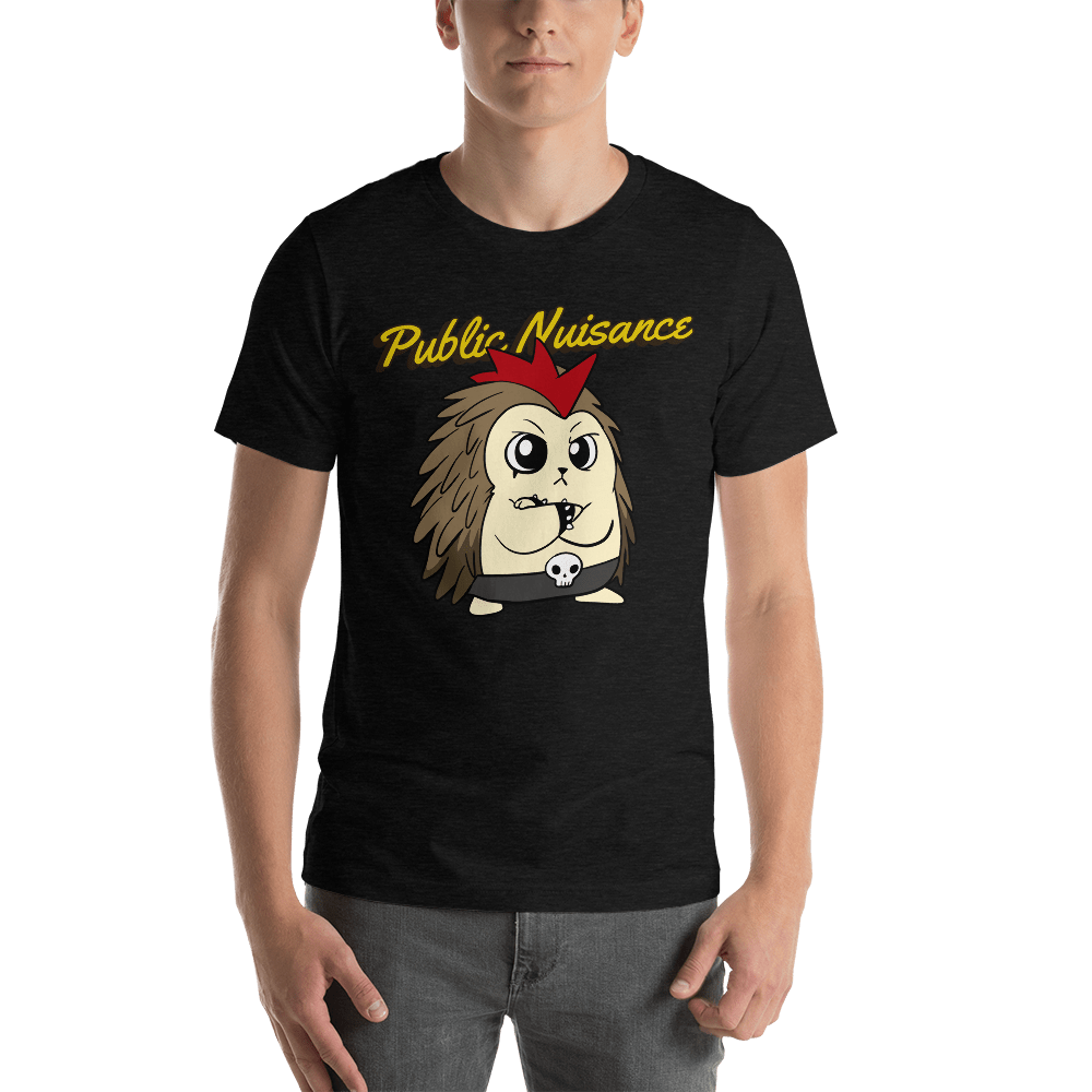 Public Nuisance Angry Libertarian Cartoon Porcupine T-Shirt