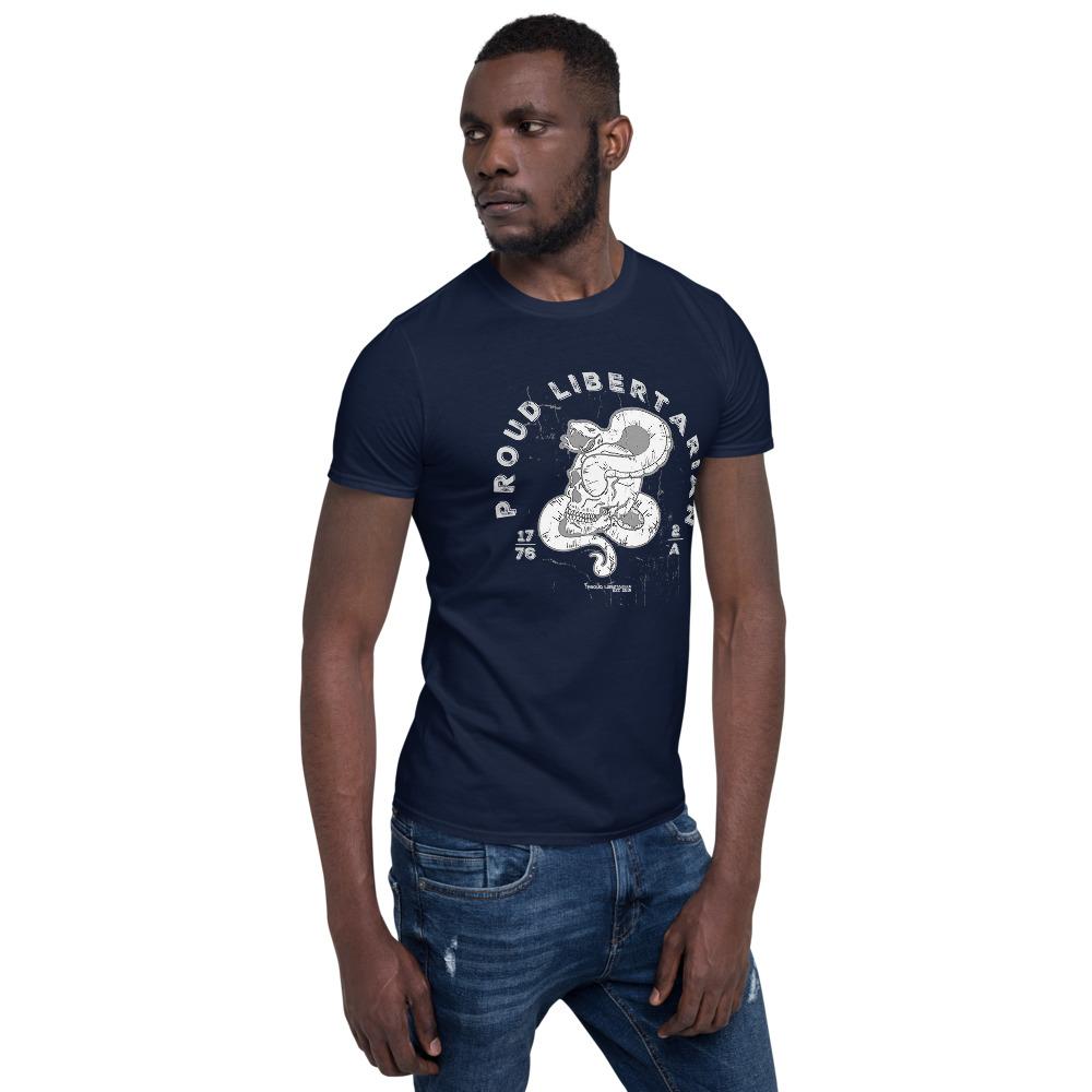 Proud Libertarian Snake Skull Shirt Short-Sleeve Unisex T-Shirt