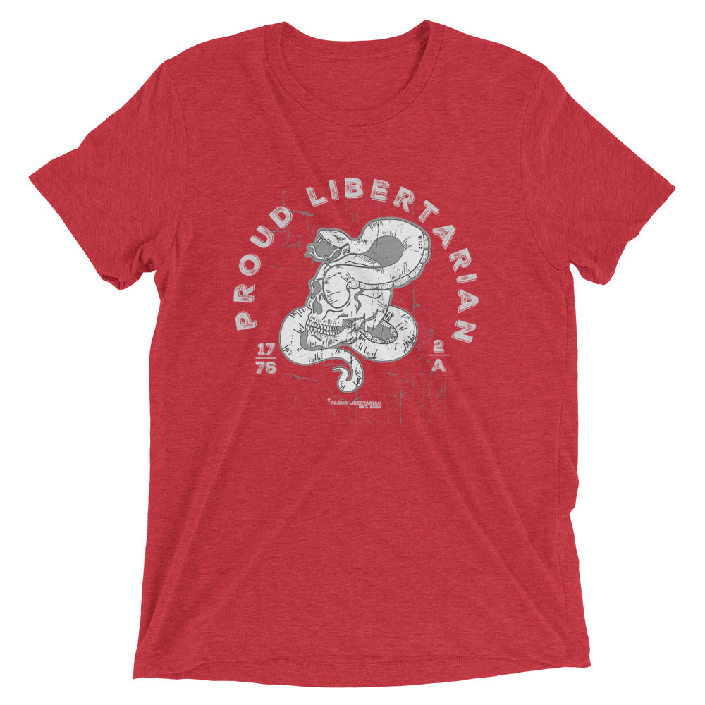 Snake Skull Proud Libertarian Short sleeve t-shirt