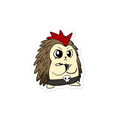 Angry Libertarian Cartoon Porcupine - Bubble-free stickers