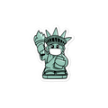 Masked Liberty Cartoon - Bubble-free stickers