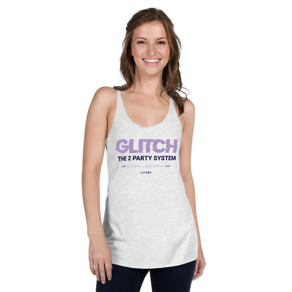 Glitch the Two Party System - Women's Racerback Tank