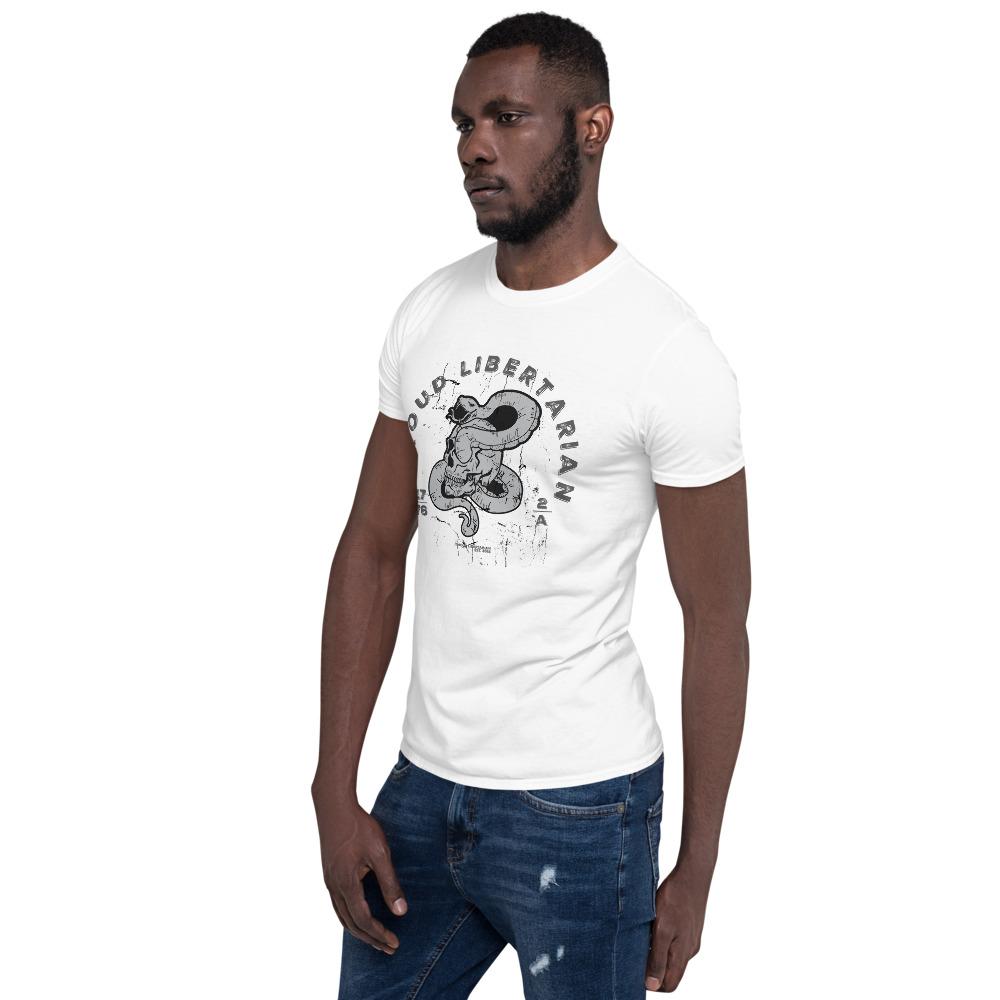Proud Libertarian Snake Skull Shirt Short-Sleeve Unisex T-Shirt