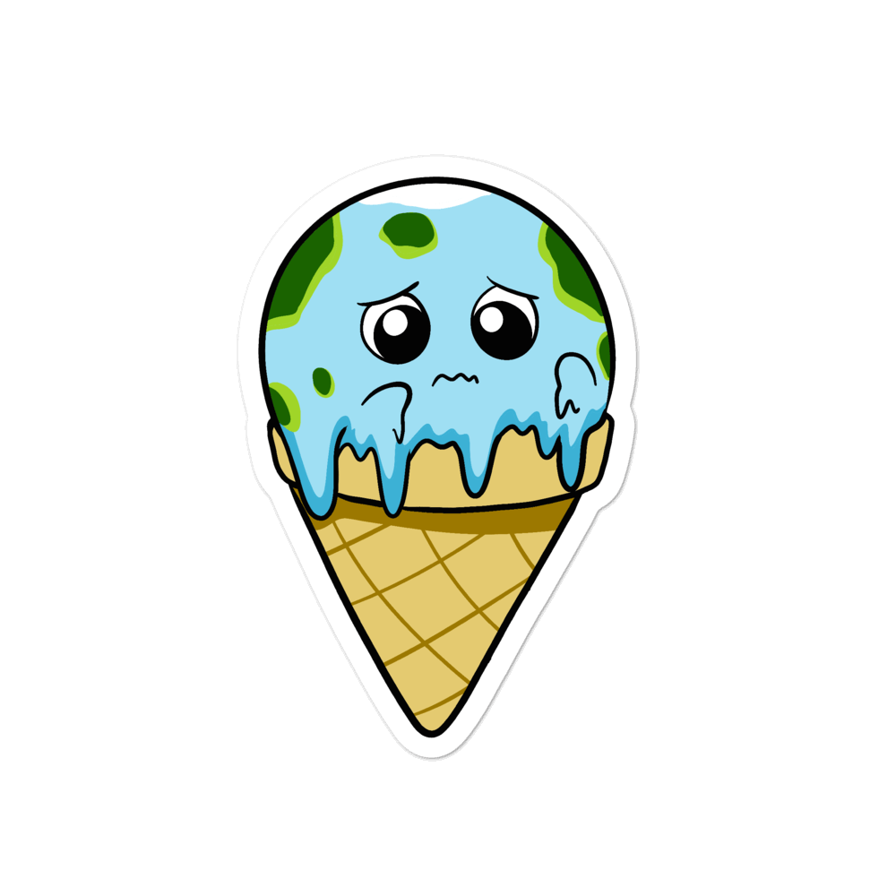 Global Meltdown Cartoon - Bubble-free stickers