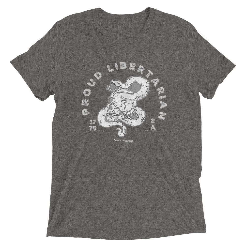 Snake Skull Proud Libertarian Short sleeve t-shirt