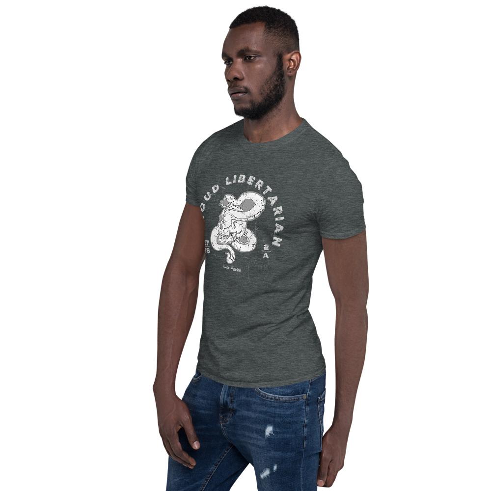 Proud Libertarian Snake Skull Shirt Short-Sleeve Unisex T-Shirt