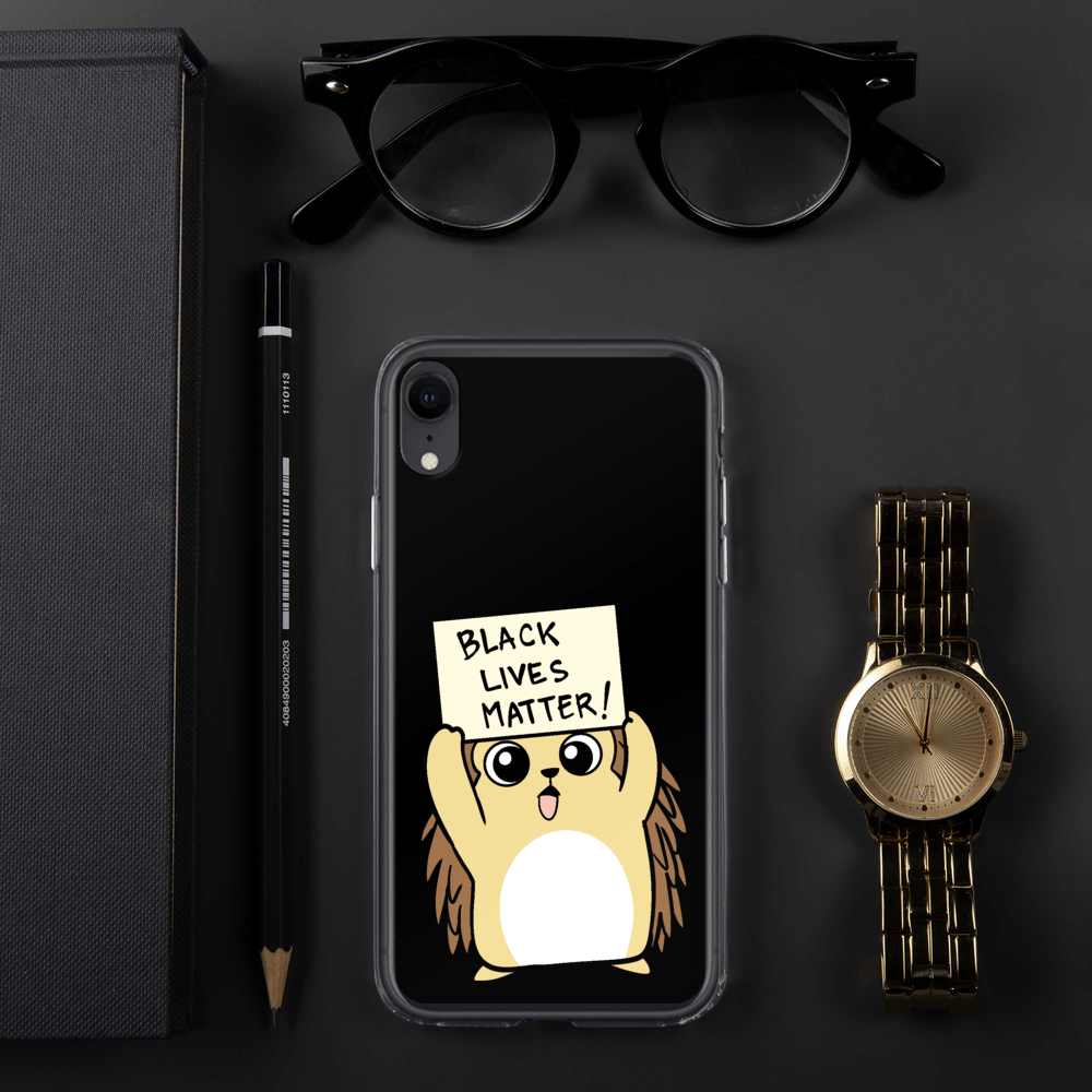 Black Lives Matter Porcupine Cartoon iPhone Case