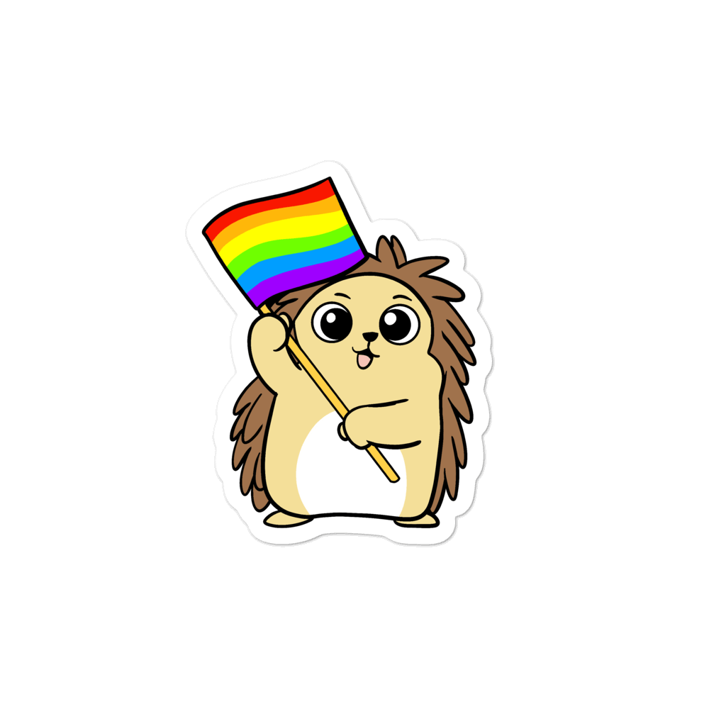 LGBTQ Porcupine Cartoon - Bubble-free stickers