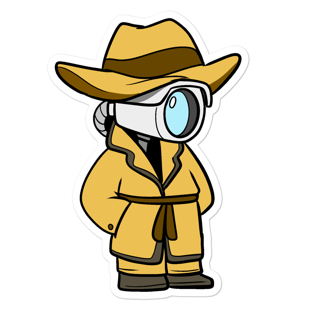 Don't Spy on Me Cartoon - Bubble-free stickers