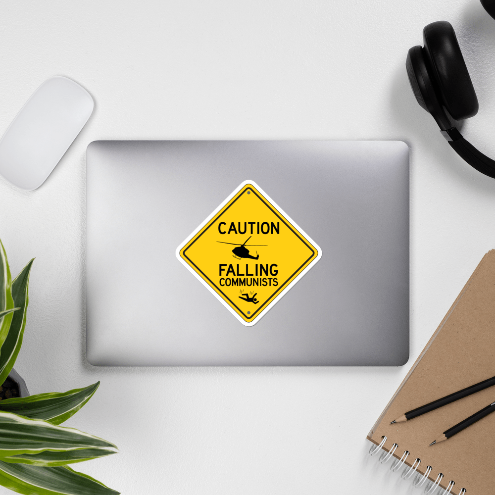 Caution - Falling Communists  - Bubble-free stickers