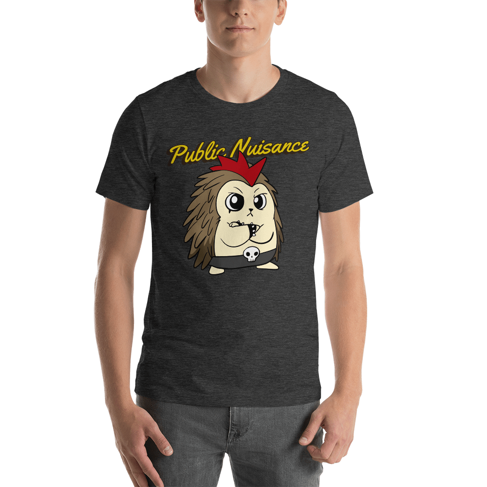 Public Nuisance Angry Libertarian Cartoon Porcupine T-Shirt