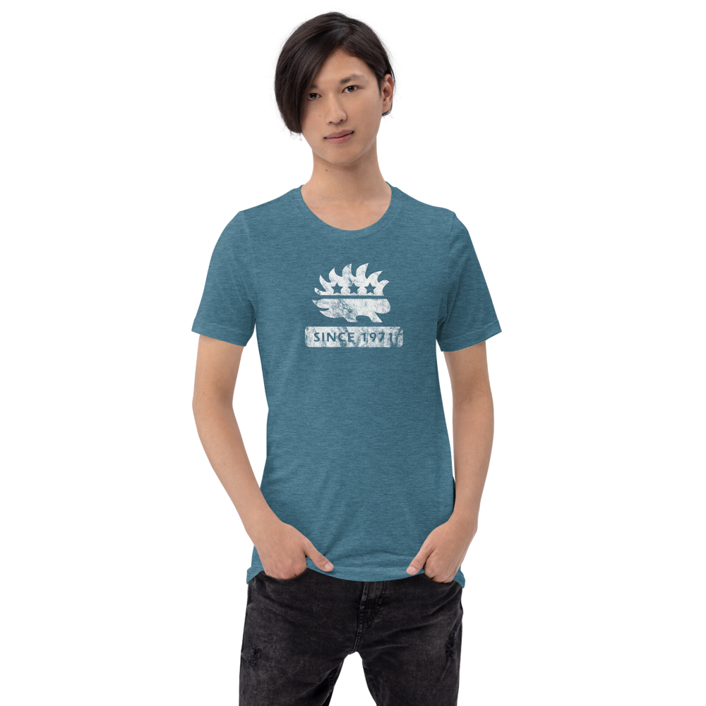 Libertarian Porcupine (Since 1971) Short-Sleeve Unisex  Heathered T-Shirt