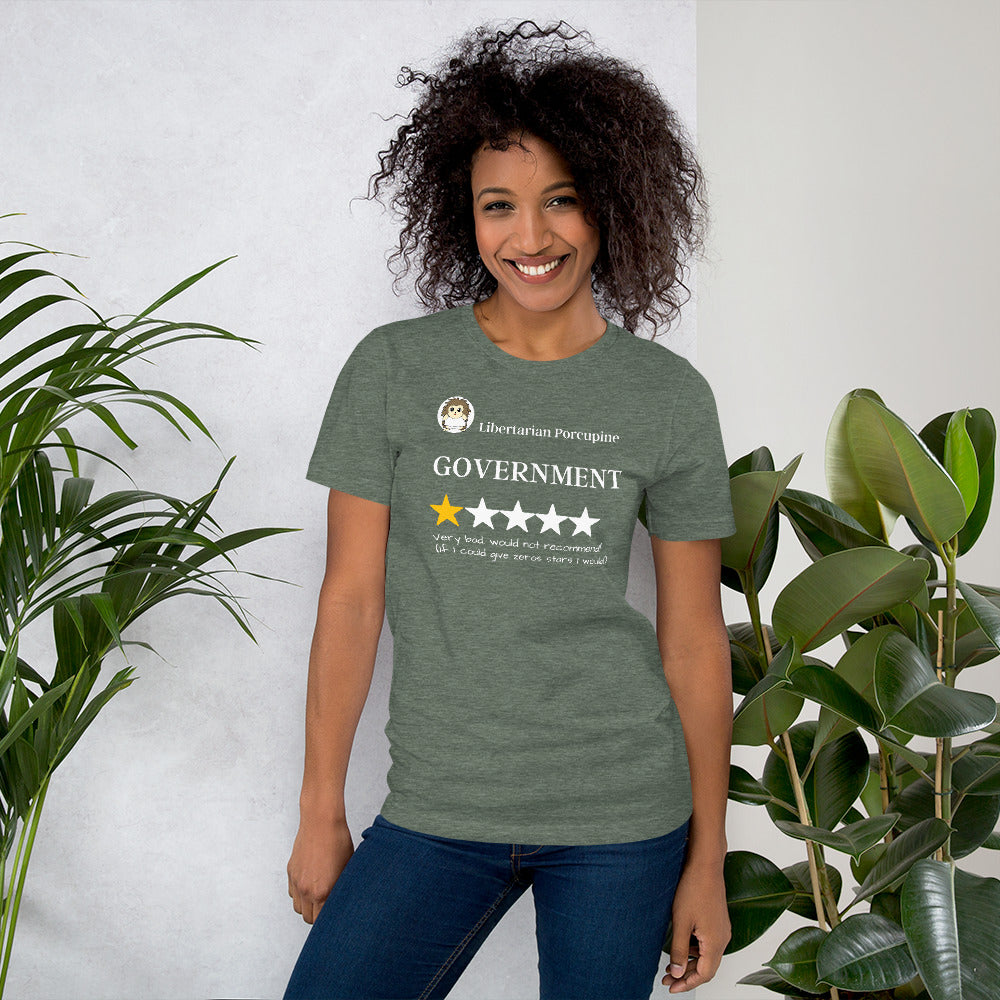 Government Very Bad Would Not Recommend Short-Sleeve Unisex T-Shirt