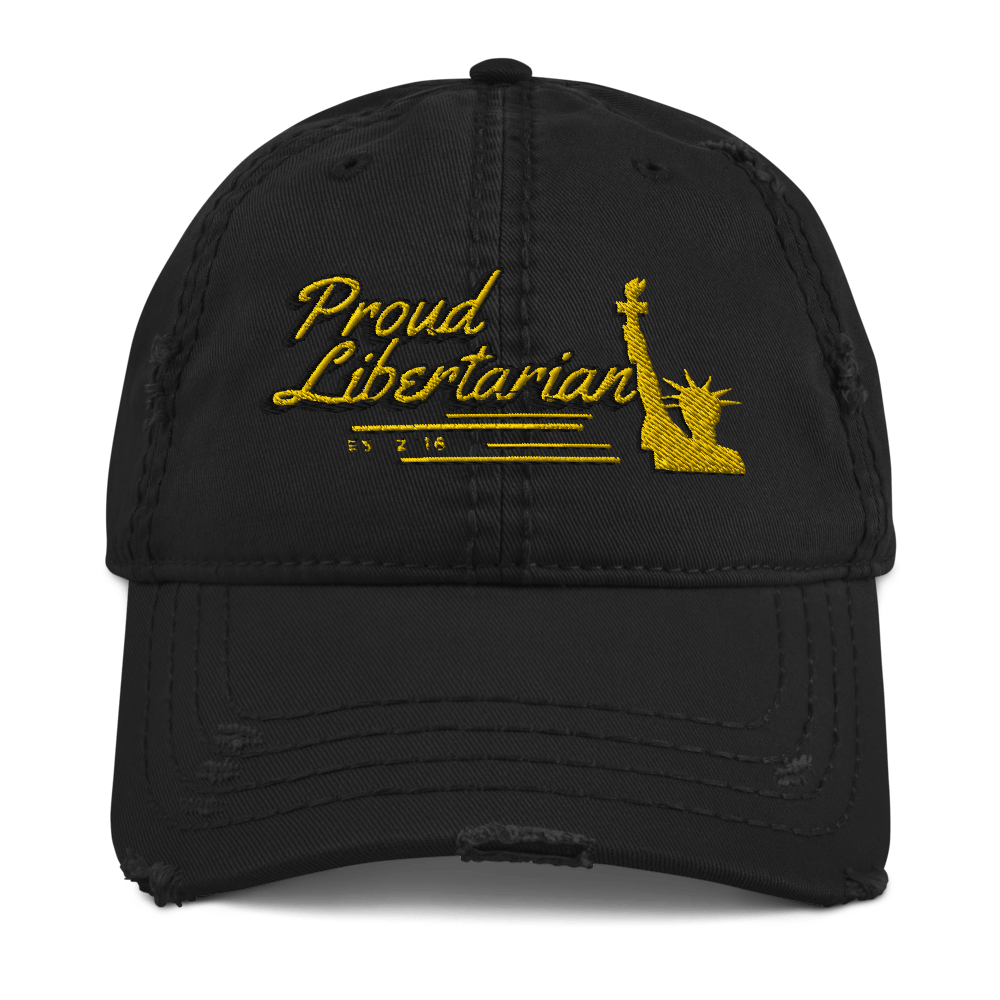 Proud Libertarian Distressed Dad Hat