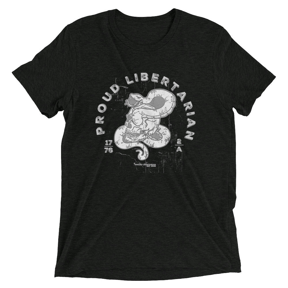 Snake Skull Proud Libertarian Short sleeve t-shirt
