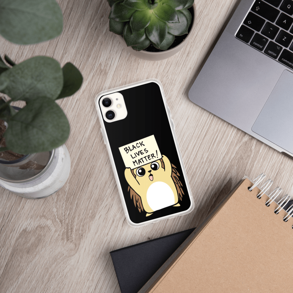Black Lives Matter Porcupine Cartoon iPhone Case