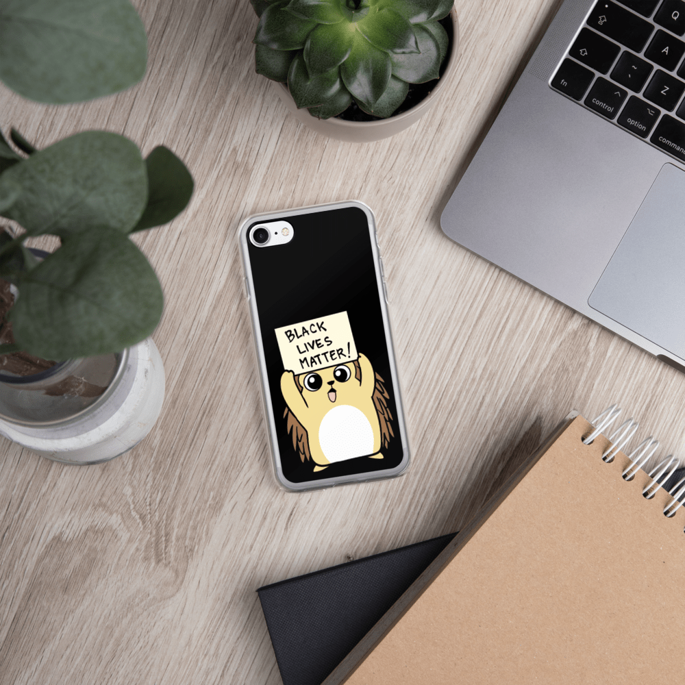 Black Lives Matter Porcupine Cartoon iPhone Case