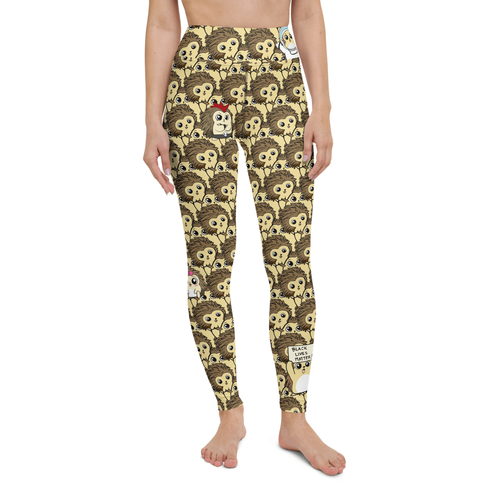 Libertarian Party Cartoon Porcupine Yoga Leggings