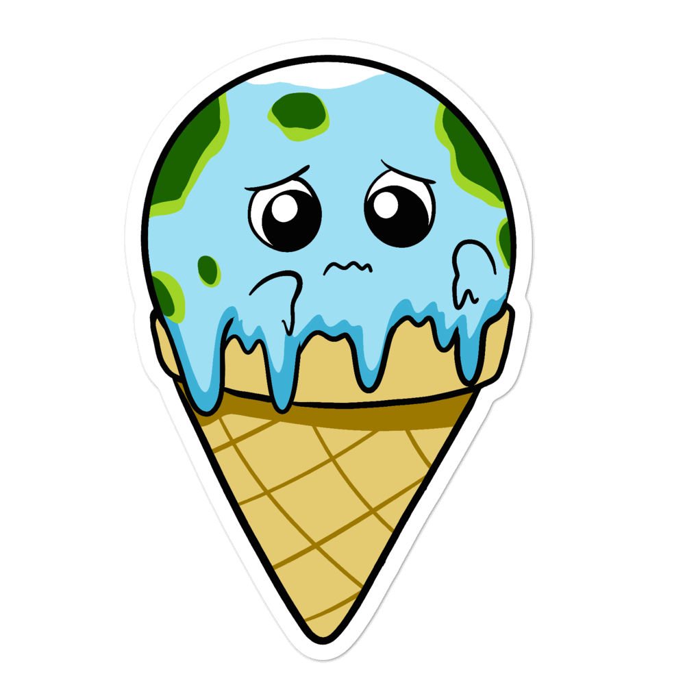 Global Meltdown Cartoon - Bubble-free stickers