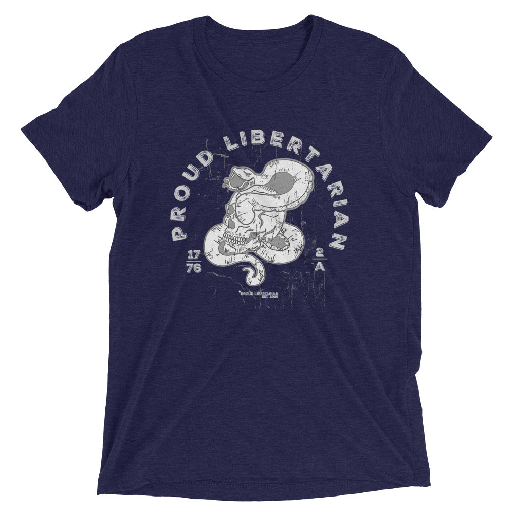Snake Skull Proud Libertarian Short sleeve t-shirt