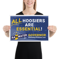 Rainwater for Indiana All Hoosiers are Essential Rally Poster
