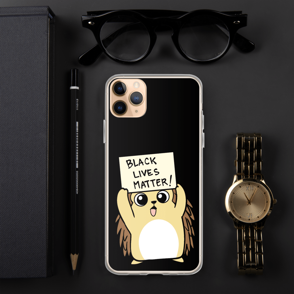 Black Lives Matter Porcupine Cartoon iPhone Case