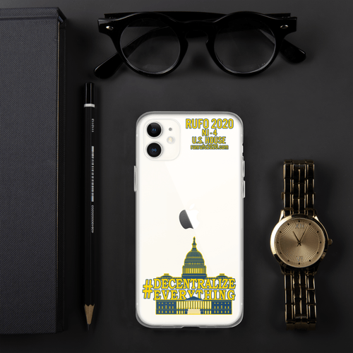 #Decentralize Everything Michael Rufo for Congress iPhone Case
