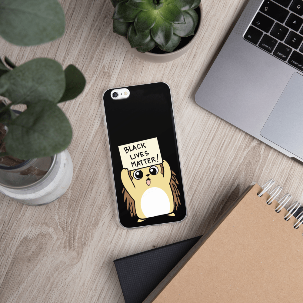Black Lives Matter Porcupine Cartoon iPhone Case