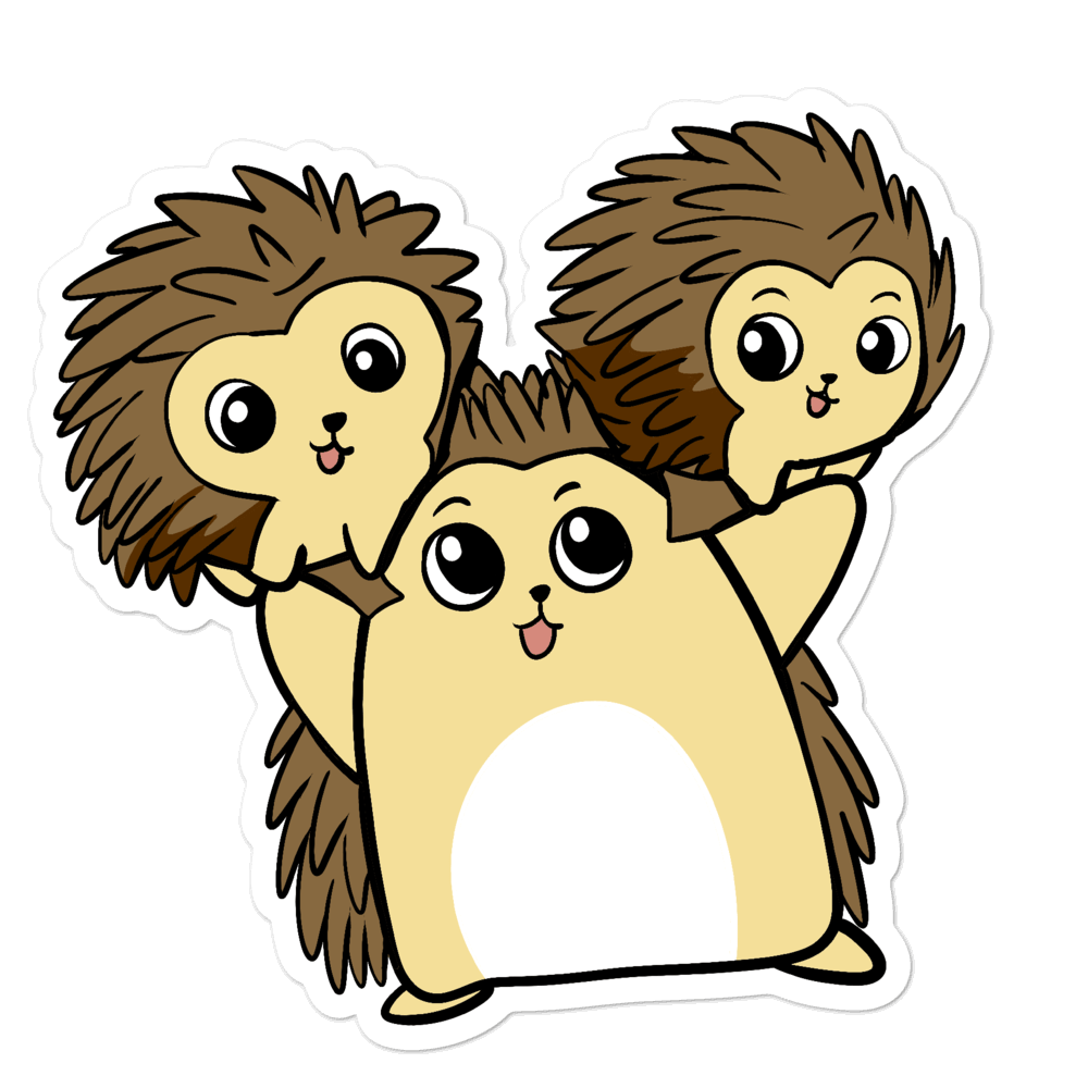 Raising Young Libertarians Porcupine Cartoon - Bubble-free stickers