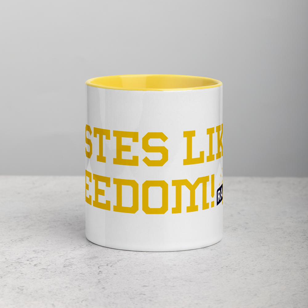 Rainwater for Indiana - "Tastes Like Freedom" Mug with Color Inside