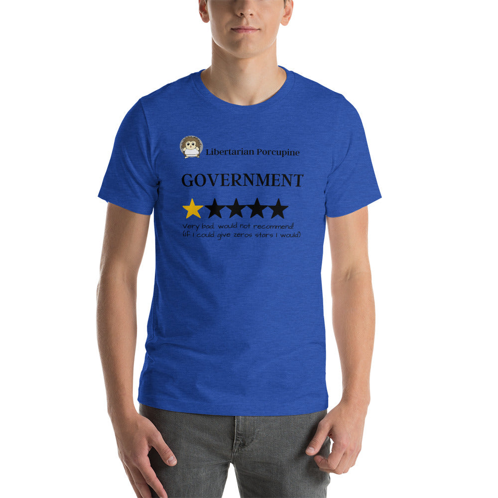 Government Very Bad Would Not Recommend Short-Sleeve Unisex T-Shirt