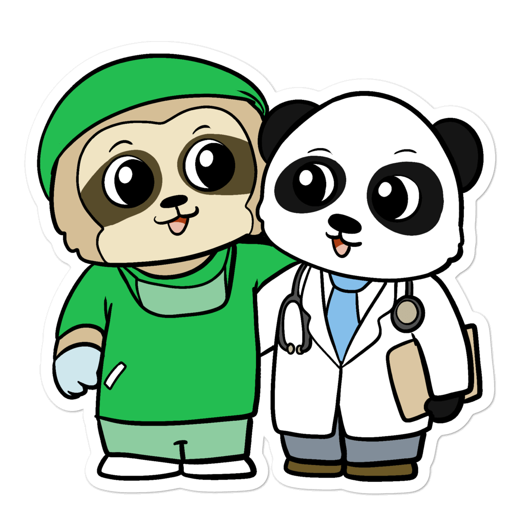 Doctor and Surgeon Cartoon - Bubble-free stickers