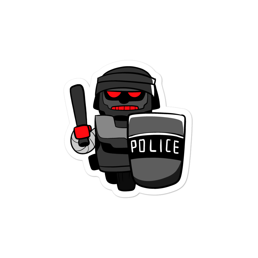 InHuman Police Robot Cartoon - Bubble-free stickers