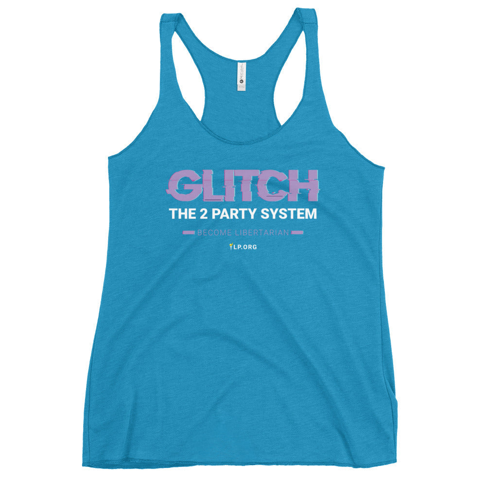 Glitch the Two Party System - Women's Racerback Tank