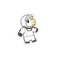 Space Unicorn Cartoon - Bubble-free stickers