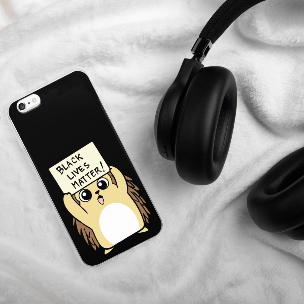 Black Lives Matter Porcupine Cartoon iPhone Case