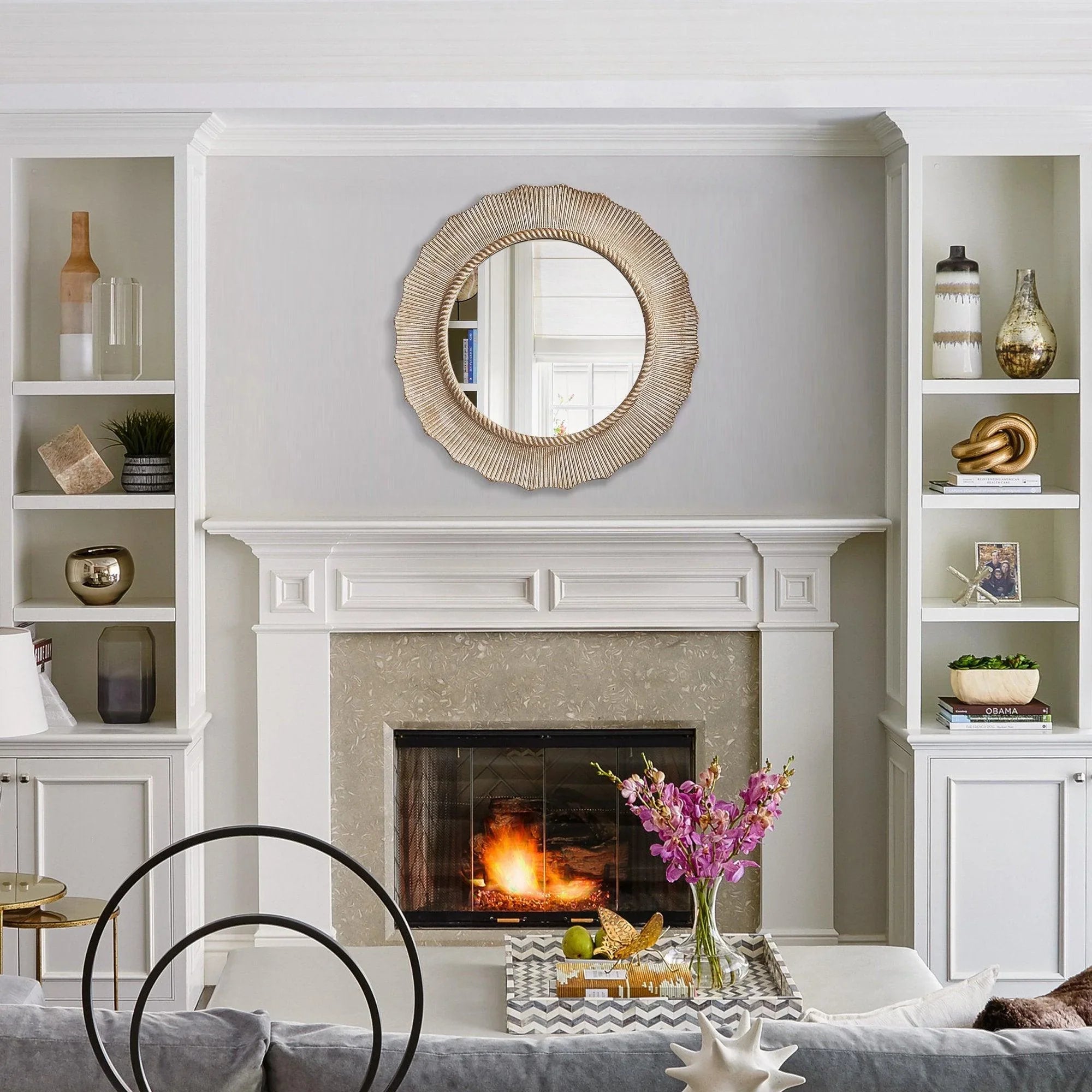 Modern Round Mirror Vintage Wall Decoration