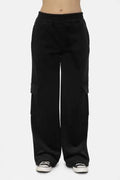 Women's Corduroy Cargo Pants Corduroy Cargo Pants - Elastic Waist, Comfy - Casual