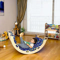 Climbing Arch / Rocker with Forest Pattern Pillow