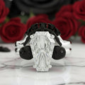 My Ever After Ring - Coffin Cut Diamond Option with Skulls, Bat and Roses Promise Ring