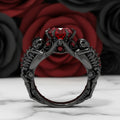 My Ride or Die Promise Ring (Biker Series)- 1.5 Ct Round Cut Diamond Option Gothic Ring