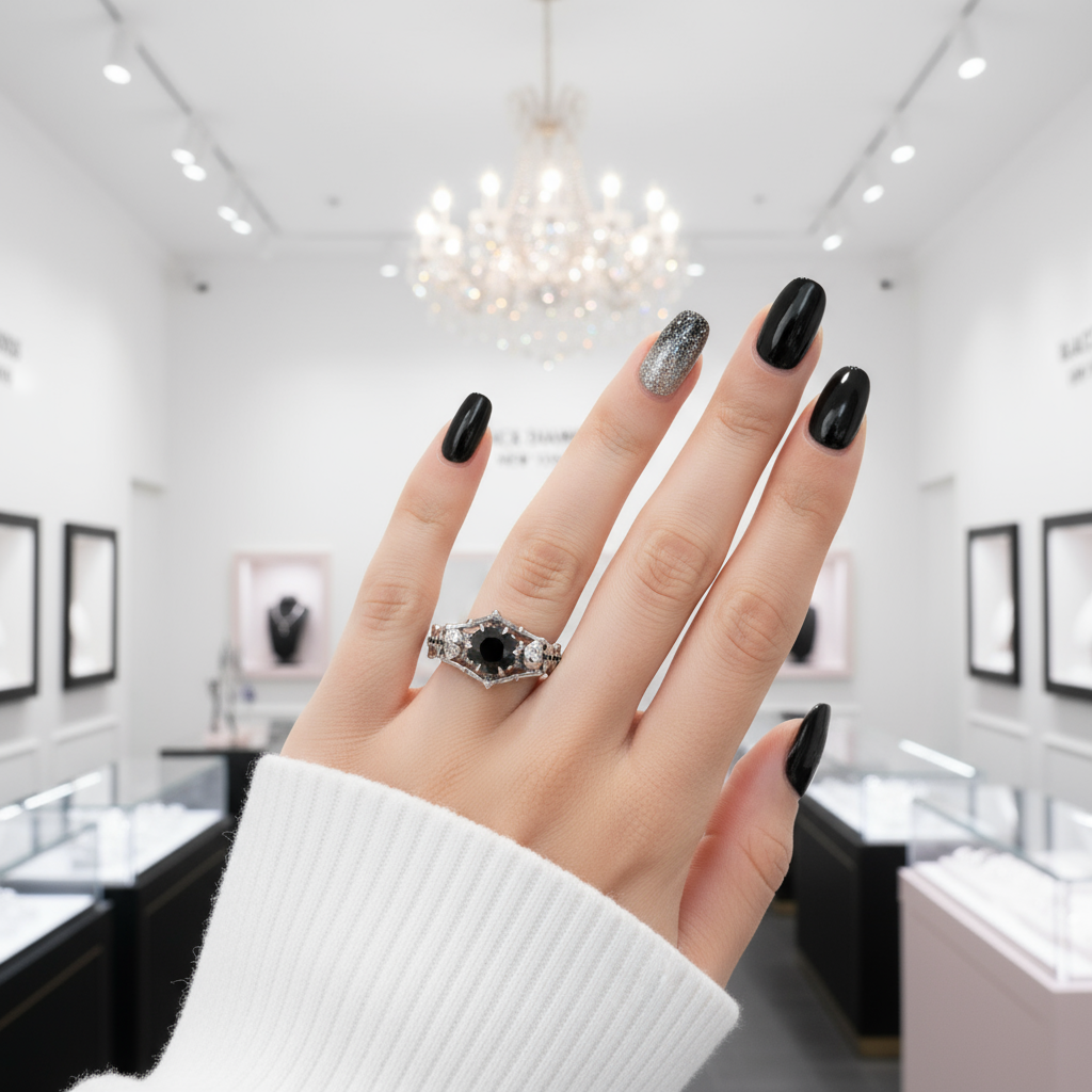 My Ride or Die Promise Ring (Biker Series)- 1.5 Ct Round Cut Diamond Option Gothic Ring