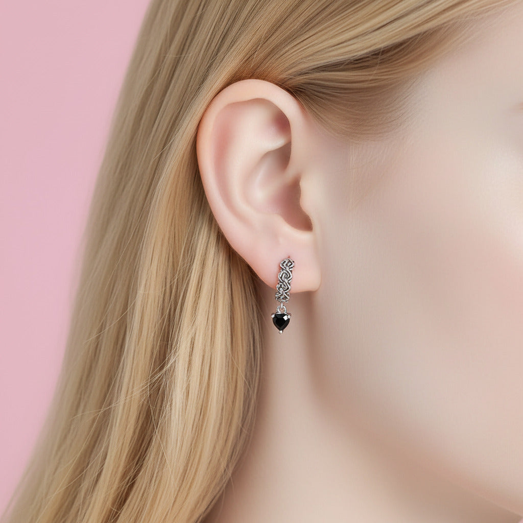 Mysterious Rose Butterfly & Coffin Gothic Earrings