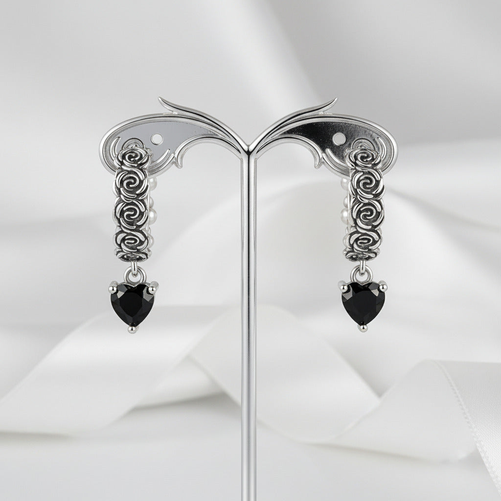 Mysterious Rose Butterfly & Coffin Gothic Earrings