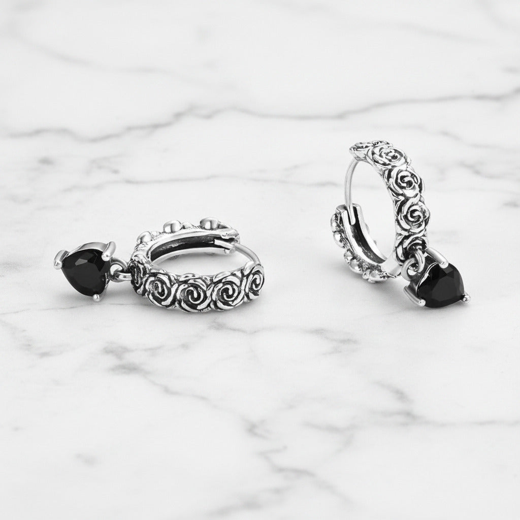 Mysterious Rose Butterfly & Coffin Gothic Earrings