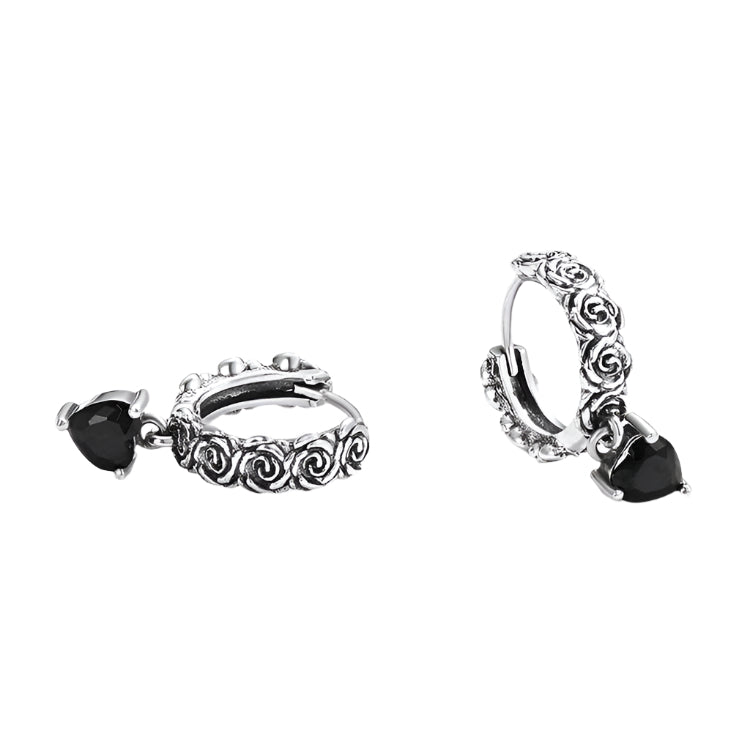 Mysterious Rose Butterfly & Coffin Gothic Earrings