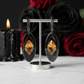 Citrine Gemstone Gothic Drop Earrings