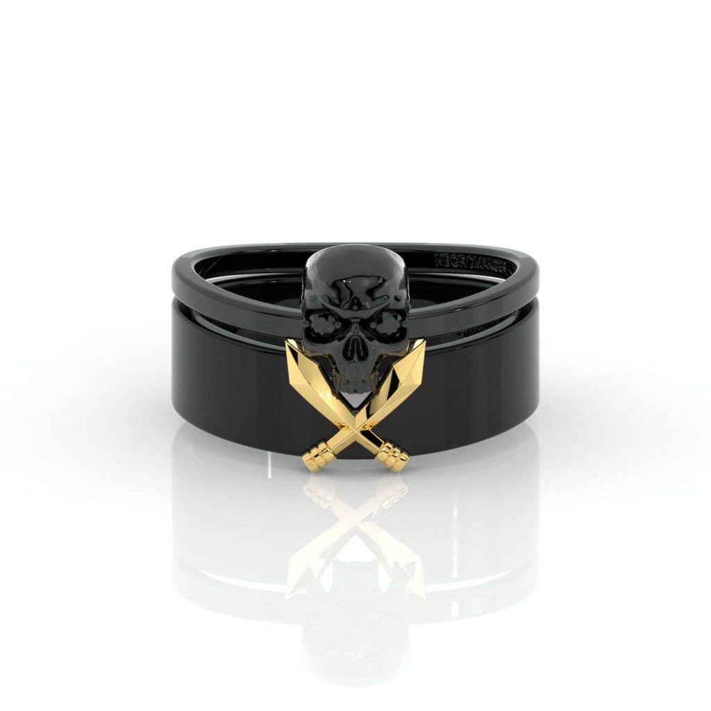 Necromancer's Couples Ring- 14k Rose Gold Video Game Inspired Rings